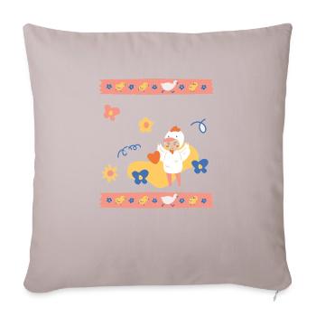 Little baby disguises himself as Little Chick - Sofa pillowcase 17,3'' x 17,3'' (45 x 45 cm) - light taupe - Front