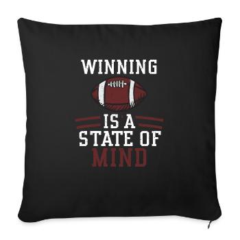 Winning is a state of mind - Sofa pillowcase 17,3'' x 17,3'' (45 x 45 cm) - black - Front