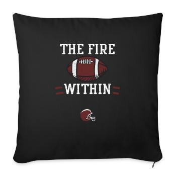 The fire within - Football - Sofa pillowcase 17,3'' x 17,3'' (45 x 45 cm) - black - Front