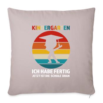 Kindergarten Abschluss Kindergartenabgänger Gesche - Sofakissenbezug 45 x 45 cm - helles Taupe - Vorne
