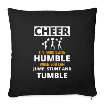 Cheerleader Cheerleading Coach Cheer Cheering - Sofakissenbezug 45 x 45 cm - Schwarz - Vorne