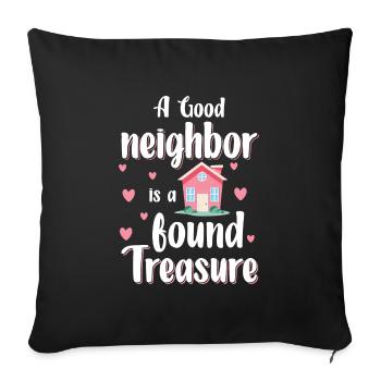 Neighbor House Building Alcohol - Sofa pillowcase 17,3'' x 17,3'' (45 x 45 cm) - black - Front