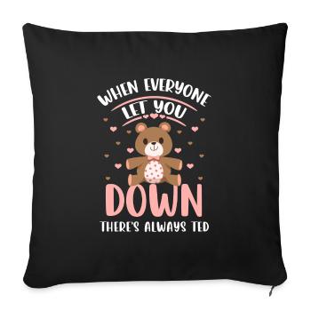 Teddy Baby Kids Stuffed Animal - Sofa pillowcase 17,3'' x 17,3'' (45 x 45 cm) - black - Front