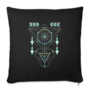 Symbol Superstition Element Faith - Sofa pillowcase 17,3'' x 17,3'' (45 x 45 cm) - black - Front