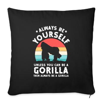 Monkey animal chimpanzee nature - Sofa pillowcase 17,3'' x 17,3'' (45 x 45 cm) - black - Front