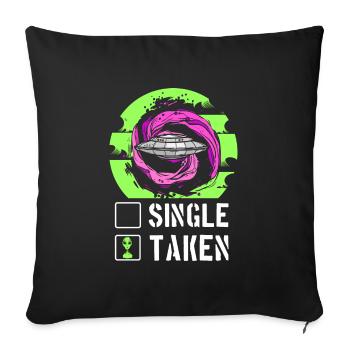 UFO Stars Space Science Fiction - Sofa pillowcase 17,3'' x 17,3'' (45 x 45 cm) - black - Front