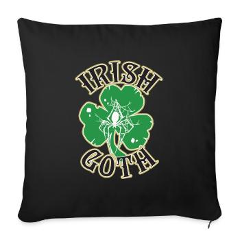 Irish Goth St Patrick's Day - Housse de coussin décorative 45 x 45 cm - noir - Devant