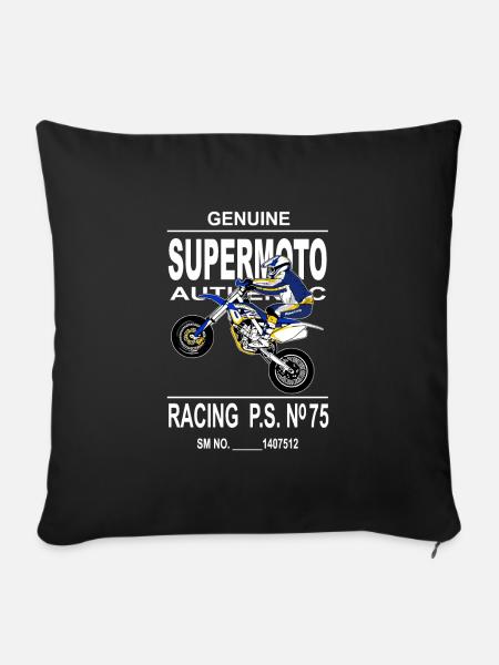 Supermoto - Sofakissenbezug 45 x 45 cm - Schwarz