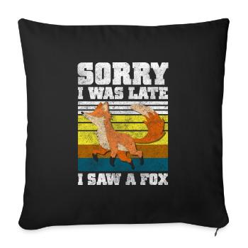 Chasseur de sagesse animale - Housse de coussin décorative 45 x 45 cm - noir - Devant