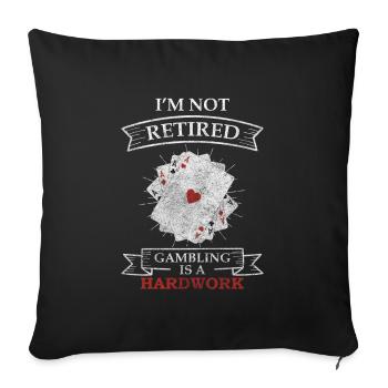 Card Card Blackjack Game - Sofa pillowcase 17,3'' x 17,3'' (45 x 45 cm) - black - Front