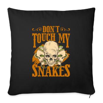 Do not touch only child - Sofa pillowcase 17,3'' x 17,3'' (45 x 45 cm) - black - Front