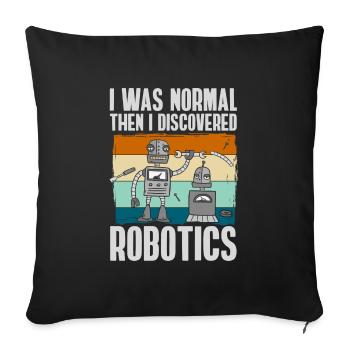 Machine Mechanics Hobby Robotnik - Sofa pillowcase 17,3'' x 17,3'' (45 x 45 cm) - black - Front