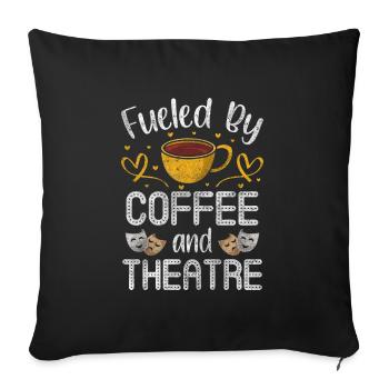 Theatre Scene Broadway - Sofa pillowcase 17,3'' x 17,3'' (45 x 45 cm) - black - Front