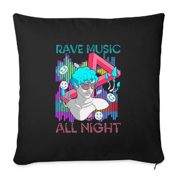 House Electro Dj - Sofakissenbezug 45 x 45 cm - Schwarz - Vorne