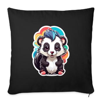 Skunk Cute Kid Color - Sofa pillowcase 17,3'' x 17,3'' (45 x 45 cm) - black - Front
