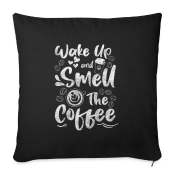 Coffee Lovers Breakfast Coffee Bean Coffee Shop - Sofa pillowcase 17,3'' x 17,3'' (45 x 45 cm) - black - Front