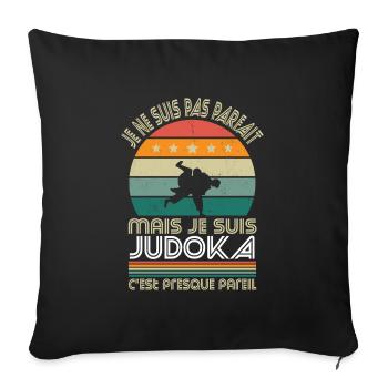 Je ne suis pas parfait mais je suis judoka - Housse de coussin décorative 45 x 45 cm - noir - Devant