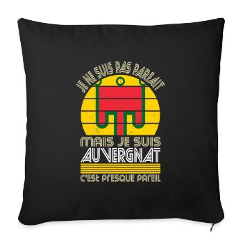 Je ne suis pas parfait mais je suis Auvergnat - Housse de coussin décorative 45 x 45 cm - noir - Devant