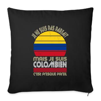 Je ne suis pas parfait mais je suis Colombien - Housse de coussin décorative 45 x 45 cm - noir - Devant
