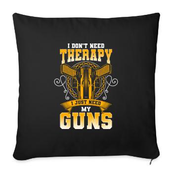 Shooting Club Shooting Range Shooter Firearm - Sofa pillowcase 17,3'' x 17,3'' (45 x 45 cm) - black - Front