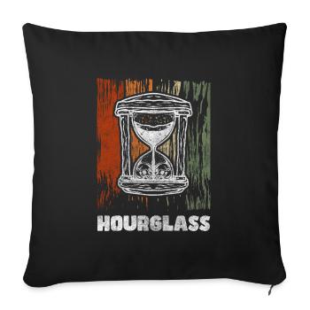 Watch Lifetime Modern Sand - Sofa pillowcase 17,3'' x 17,3'' (45 x 45 cm) - black - Front