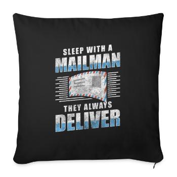 Postman Letter Profession Parcel Deliverer - Sofa pillowcase 17,3'' x 17,3'' (45 x 45 cm) - black - Front