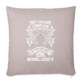 Entraîneur de fitness Workout Muscle Building Studio - Housse de coussin décorative 45 x 45 cm - taupe clair - Devant