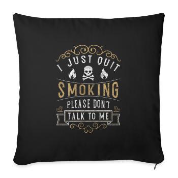 Cigarettes de tabac non-fumeurs Target - Housse de coussin décorative 45 x 45 cm - noir - Devant