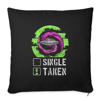 Alien Area 51 Außerirdischer - Housse de coussin décorative 45 x 45 cm - noir - Devant