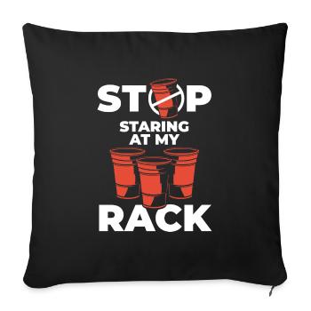 Beerpong Mug à boire - Housse de coussin décorative 45 x 45 cm - noir - Devant