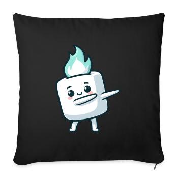Cute Marshmallow Dabbing Sugar Comic - Sofa pillowcase 17,3'' x 17,3'' (45 x 45 cm) - black - Front