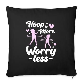 Hulahoop Hoop Workout Fit - Sofakissenbezug 45 x 45 cm - Schwarz - Vorne