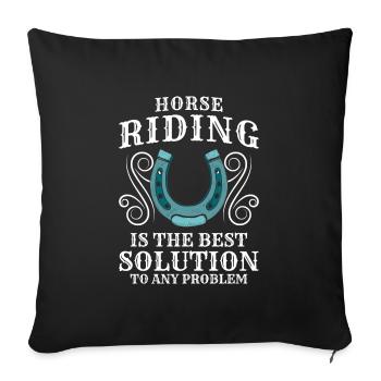 Riding Ride Friendship Pony - Sofa pillowcase 17,3'' x 17,3'' (45 x 45 cm) - black - Front