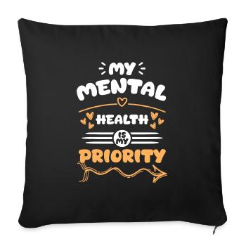 Spa Relaxen Urlaub Pilates - Sofakissenbezug 45 x 45 cm - Schwarz - Vorne