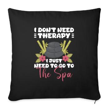 Relaxation Relax Holiday Yoga - Sofa pillowcase 17,3'' x 17,3'' (45 x 45 cm) - black - Front