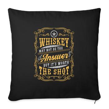 Célébration du style de vie de la bouteille d’alcool - Housse de coussin décorative 45 x 45 cm - noir - Devant