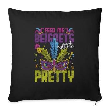 Parade Mask Colorful Beads - Sofa pillowcase 17,3'' x 17,3'' (45 x 45 cm) - black - Front
