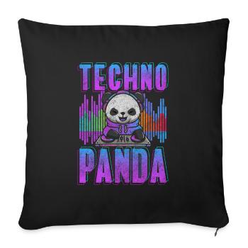 Rave Minimal Jumpstyle - Sofa pillowcase 17,3'' x 17,3'' (45 x 45 cm) - black - Front