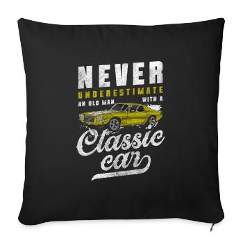 Oldtimer Motorsport Sports Car - Sofa pillowcase 17,3'' x 17,3'' (45 x 45 cm) - black - Front