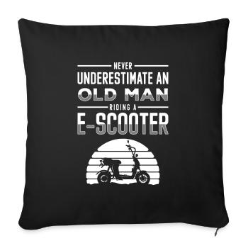 E-Scooter Race Driver Motor - Sofa pillowcase 17,3'' x 17,3'' (45 x 45 cm) - black - Front