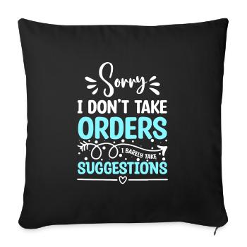 Service Gastronomie Cocktail - Housse de coussin décorative 45 x 45 cm - noir - Devant