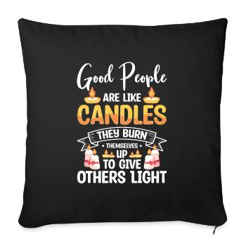 Candlelight Decoration Going Out Winter - Sofa pillowcase 17,3'' x 17,3'' (45 x 45 cm) - black - Front