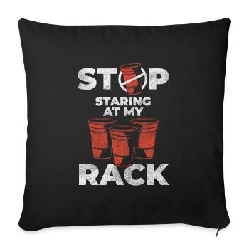 Beer Pong Alcool Célébrer Liqueur - Housse de coussin décorative 45 x 45 cm - noir - Devant