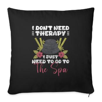 Wellness Relax People Switch Off - Sofa pillowcase 17,3'' x 17,3'' (45 x 45 cm) - black - Front