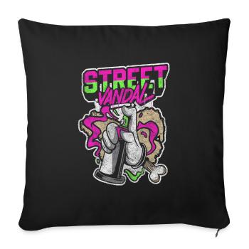 Graffiti Street Art Scene Striking - Sofa pillowcase 17,3'' x 17,3'' (45 x 45 cm) - black - Front