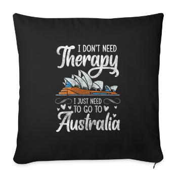 Australia Travel Pride Holiday Country - Sofa pillowcase 17,3'' x 17,3'' (45 x 45 cm) - black - Front