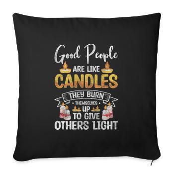 Candle Decoration Romantic Passion - Sofa pillowcase 17,3'' x 17,3'' (45 x 45 cm) - black - Front