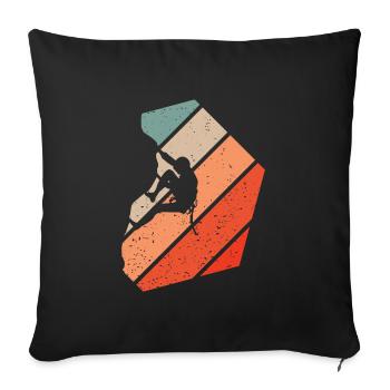 Klettern Retro Style Vintage - Sofakissenbezug 45 x 45 cm - Schwarz - Vorne