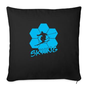 Ski - Sofakissenbezug 45 x 45 cm - Schwarz - Vorne