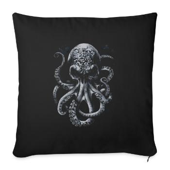 Grim Horror Kraken - Sofa pillowcase 17,3'' x 17,3'' (45 x 45 cm) - black - Front